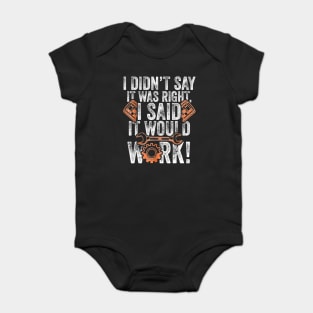 Diesel Mechanic For Men With Saying Gift for Mechanics Baby Bodysuit